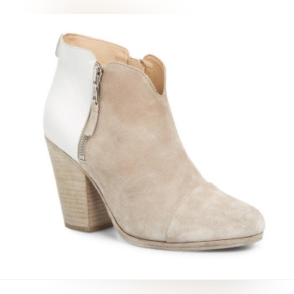 Rag & Bone | Margot Suede Leather Ankle Boot - Two-Tone - Smoke Multi - Picture 1 of 16